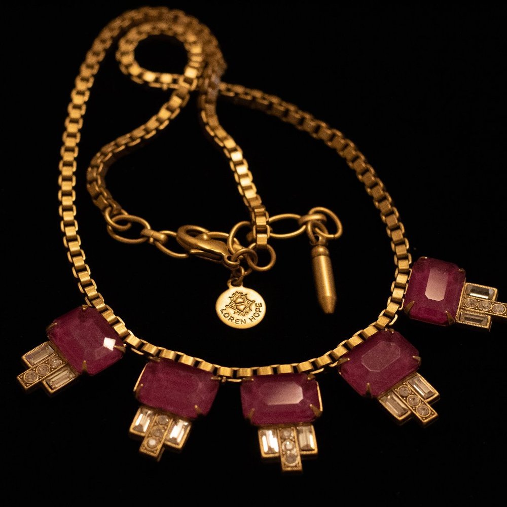 Loren Hope Alex Petite Necklace - Raspberry